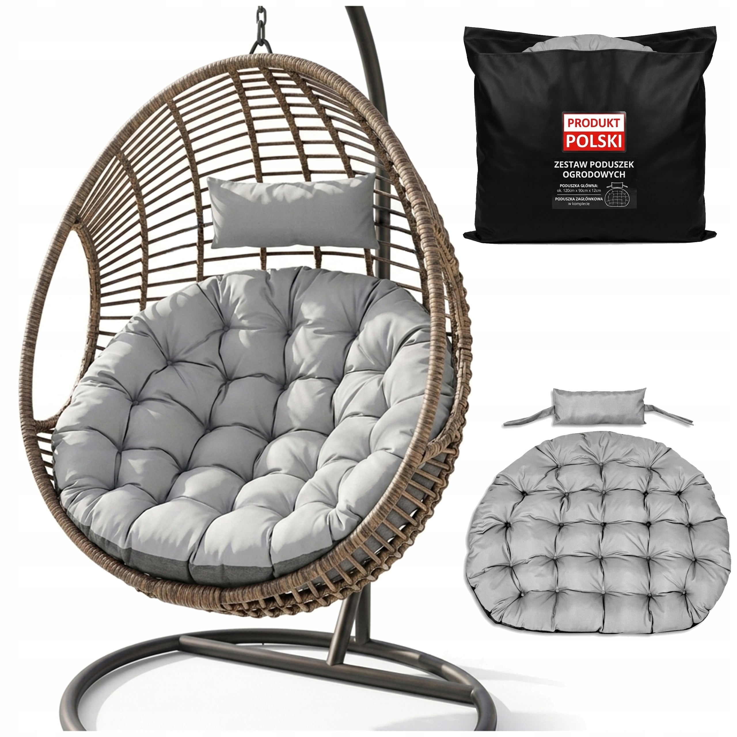 Garden cushion 120x90 cm for armchair hanging stork nest cocoon chair