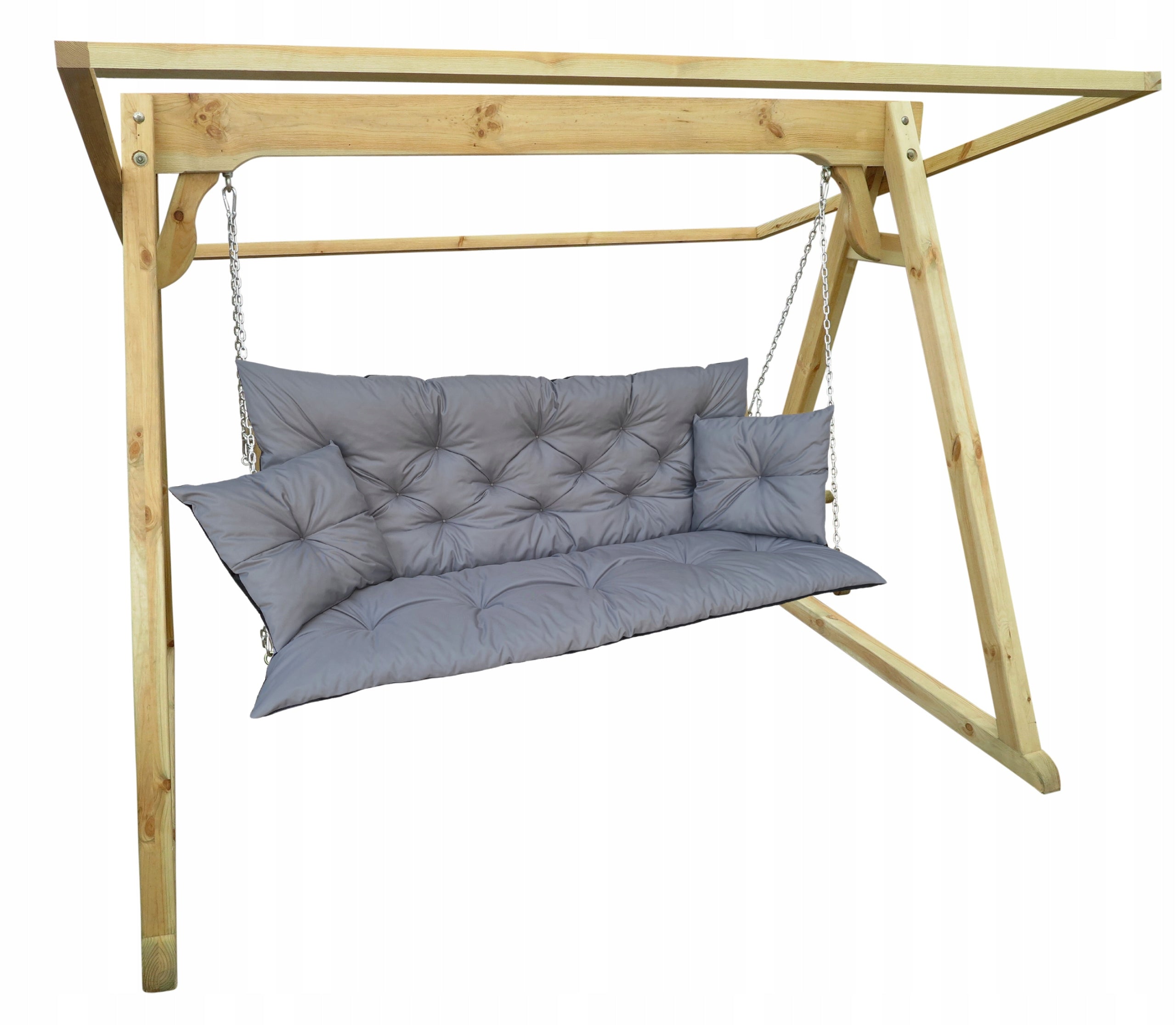 Garden cushion for swing bench pallet 120x60x50 + 2 pillows 40x40