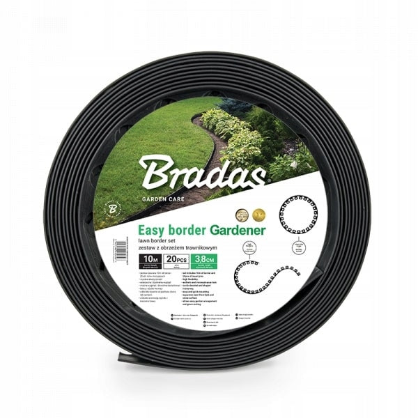 Garden edging Bradas 50mmx10m dark graphite