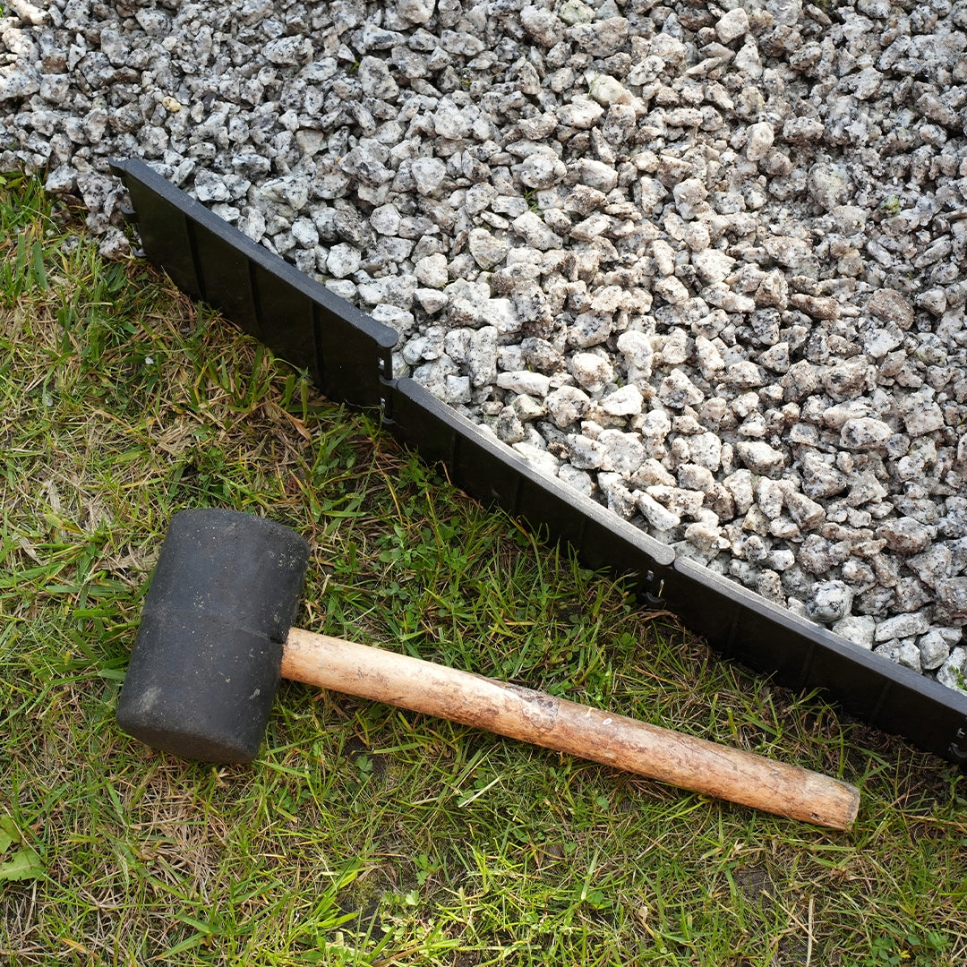 Garden edging hammered 12cm 10m | Flexible, durable, digging-free installation Length 1000 cm