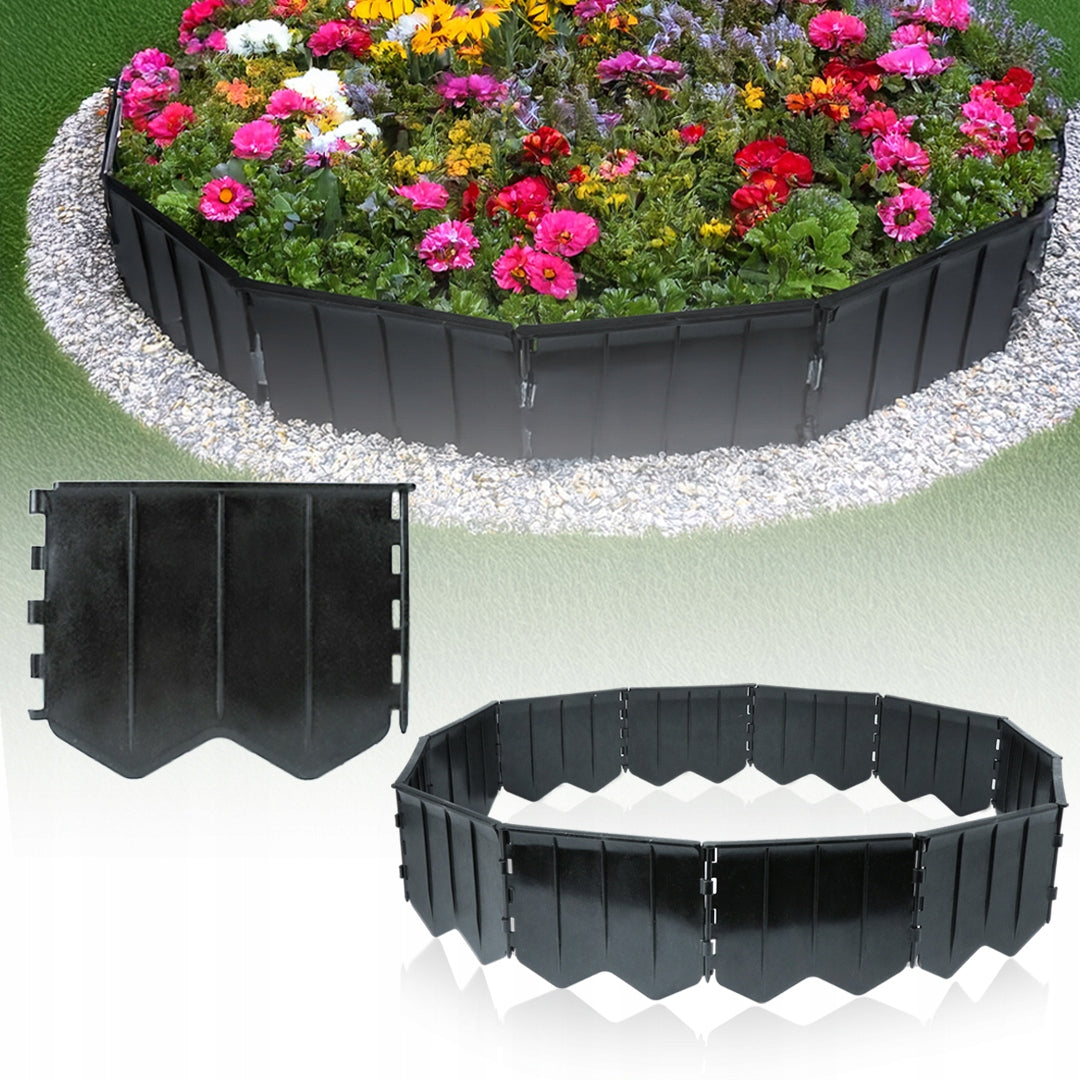 Garden edging hammered 12cm 10m | Flexible, durable, digging-free installation Manufacturer Gardis