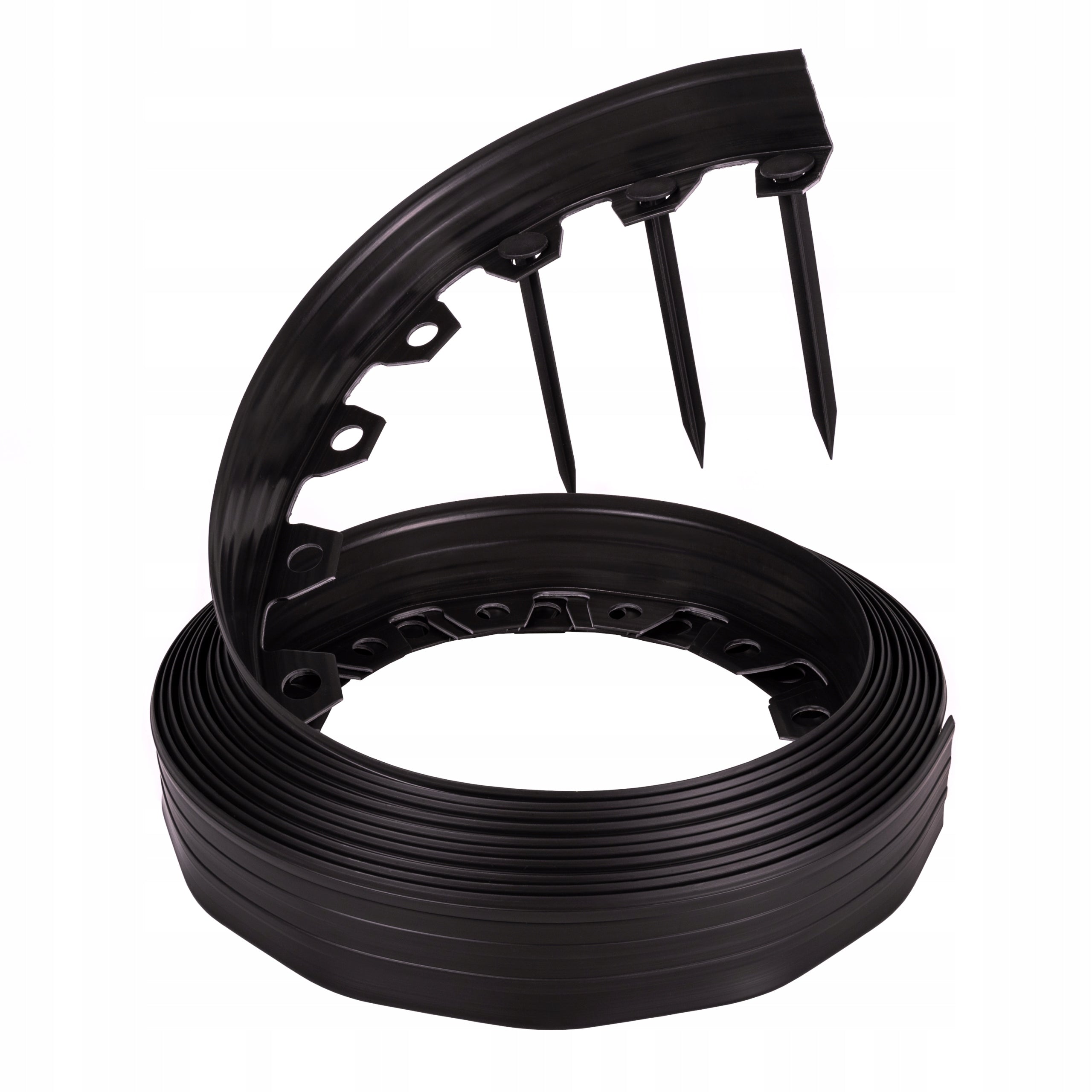 Garden edging lawn plastic 10m black 6cm