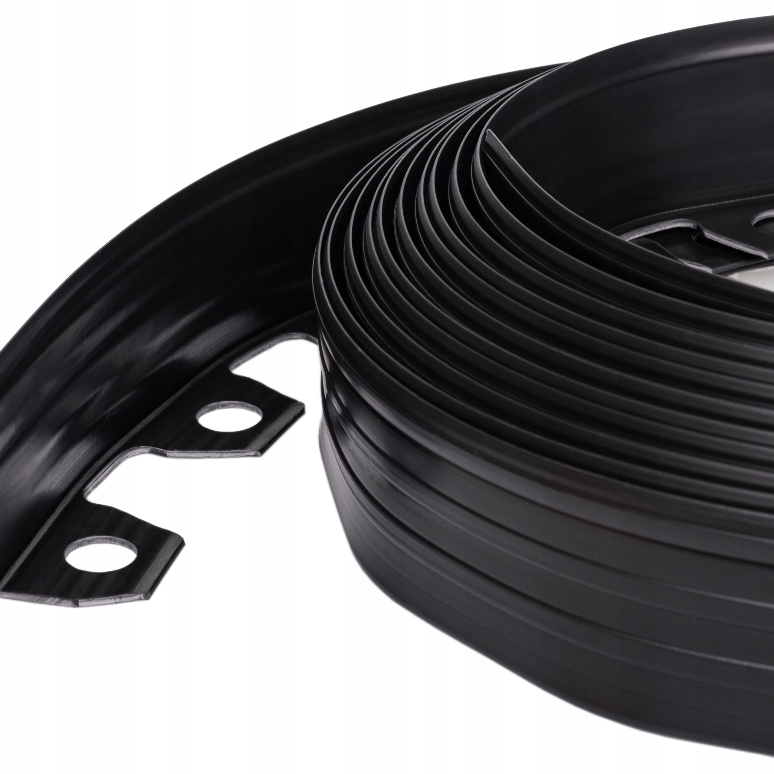 Garden edging lawn plastic set 20m black 6cm Color black