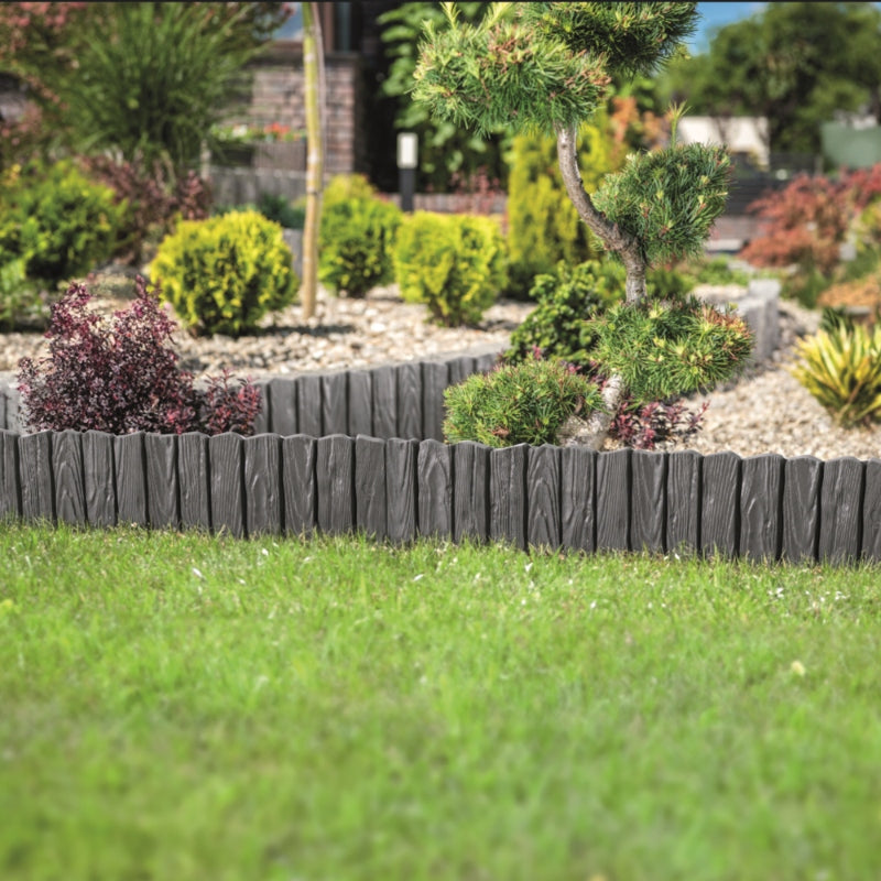 Garden edging plastic 406 cm x 22 cm palisade Manufacturer GardenPlast