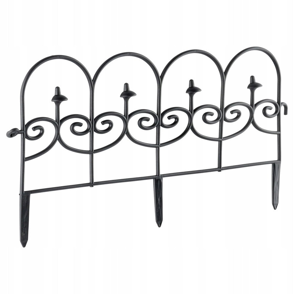 Garden fence black 59,5x24 cm 8 pcs. Manufacturer Vilde