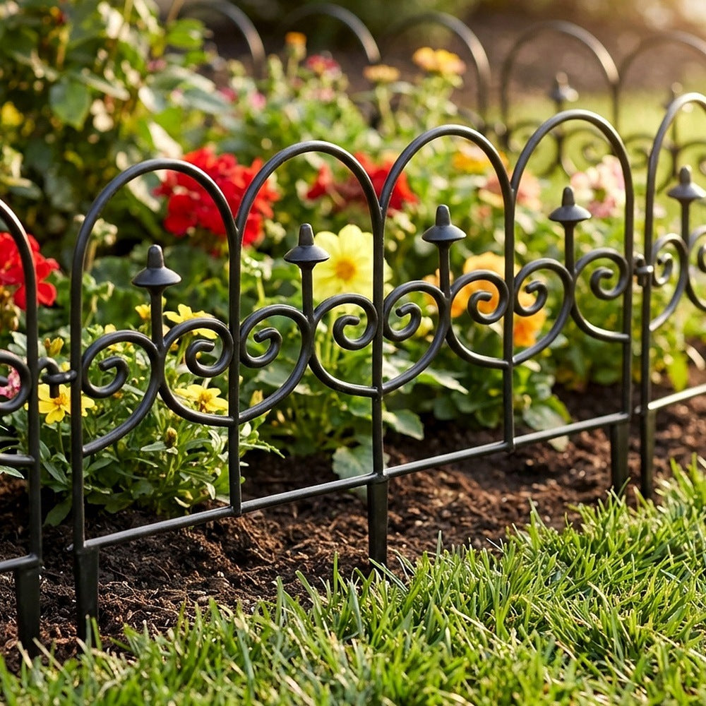 Garden fence black 59,5x24 cm 8 pcs. Manufacturer code 5900670129696