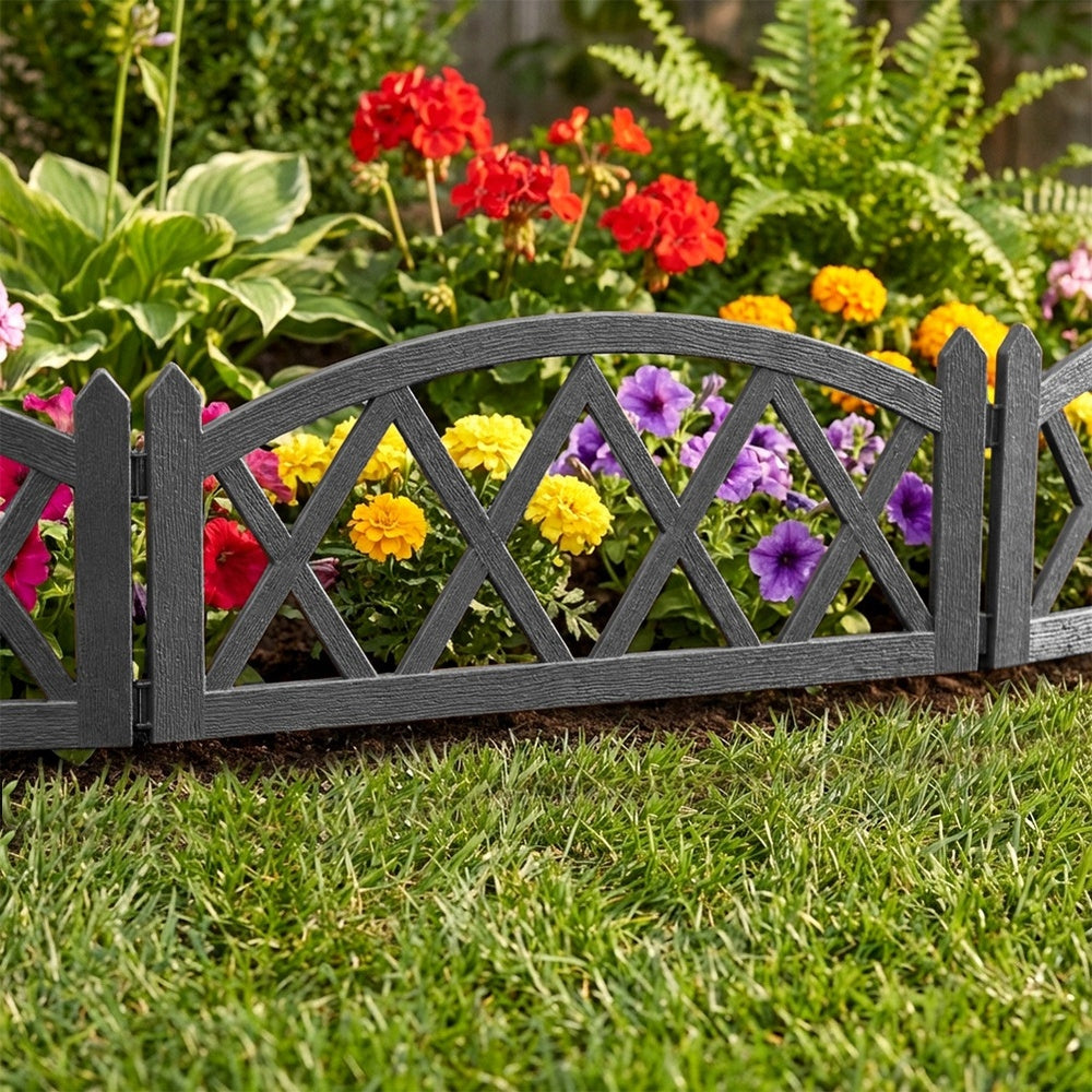 Garden fence grey 57x25 cm 8 pcs. Manufacturer code 5900670129634