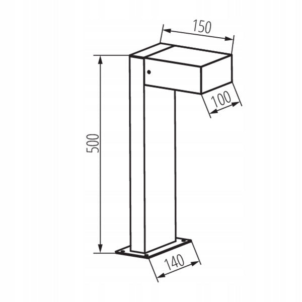 Garden fixture post 50cm IP65 Kanlux LEGINO GX53 50 B - 46391 Thread type GX53