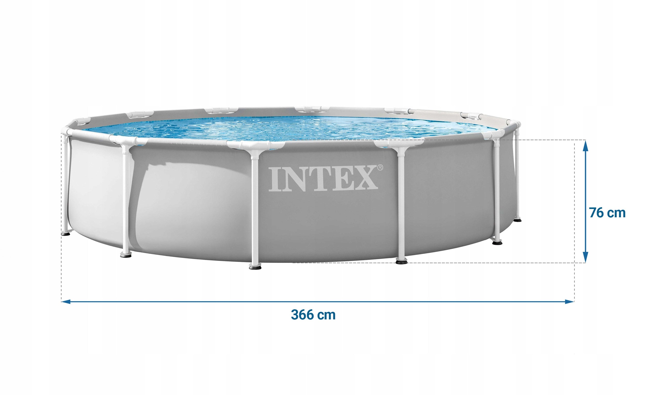 Garden frame pool with pump 366x76cm set 9in1 INTEX 26712ND YEAR 2026 Volume 6503 l