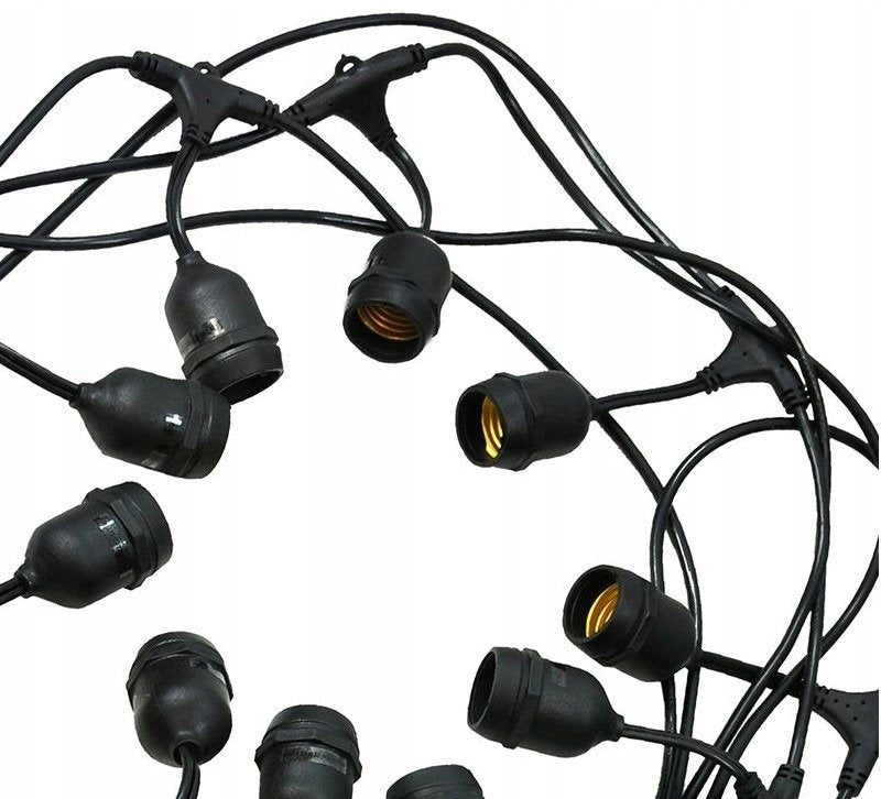 Garden garland 15m+15pcs bulb 2W ST45 4000K natural light 230V Globe diameter 3 cm