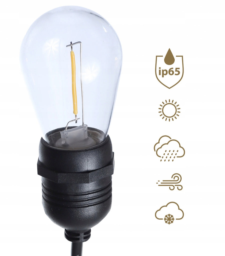 Garden garland 15m, 30xE27 IP65 (without bulbs) Manufacturer code L5701530