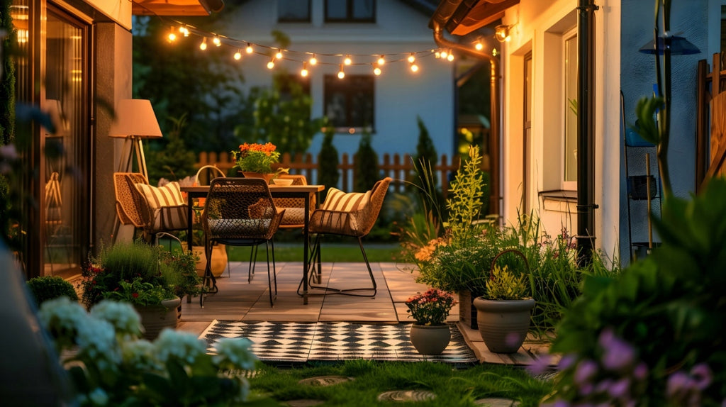 Garden garland 15m, 30xE27 IP65 (without bulbs) Power supply mains