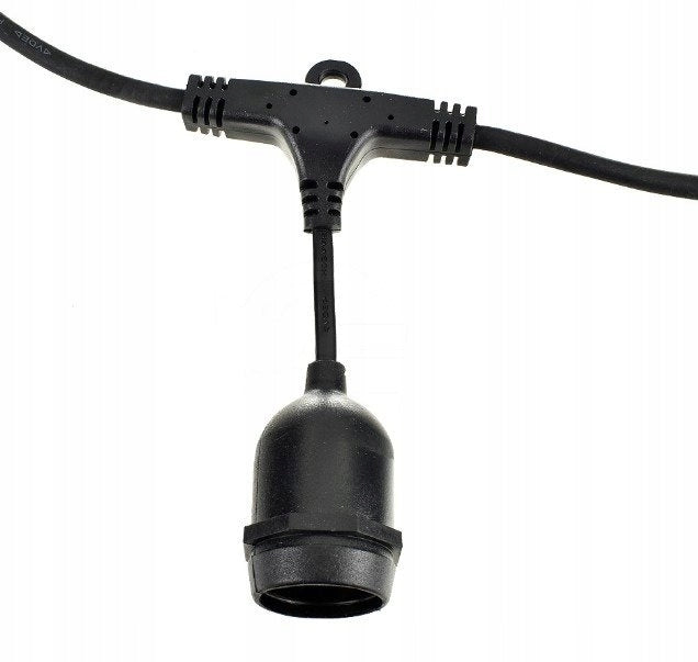 Garden garland 5m 5pkt + 5pcs Edison LED bulb 4W ST45 E27 2800K Length 500 cm