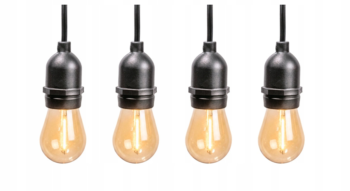 Garden garland light LED lights E27 10 m chain 20 bulbs DEDRA Number of light points 11 - 20