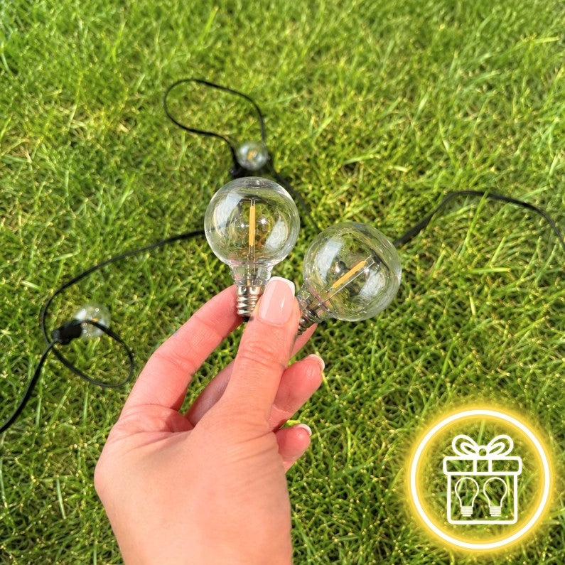 Garden garland light terrace garden 20m 20 bulbs waterproof chain Light color warm white