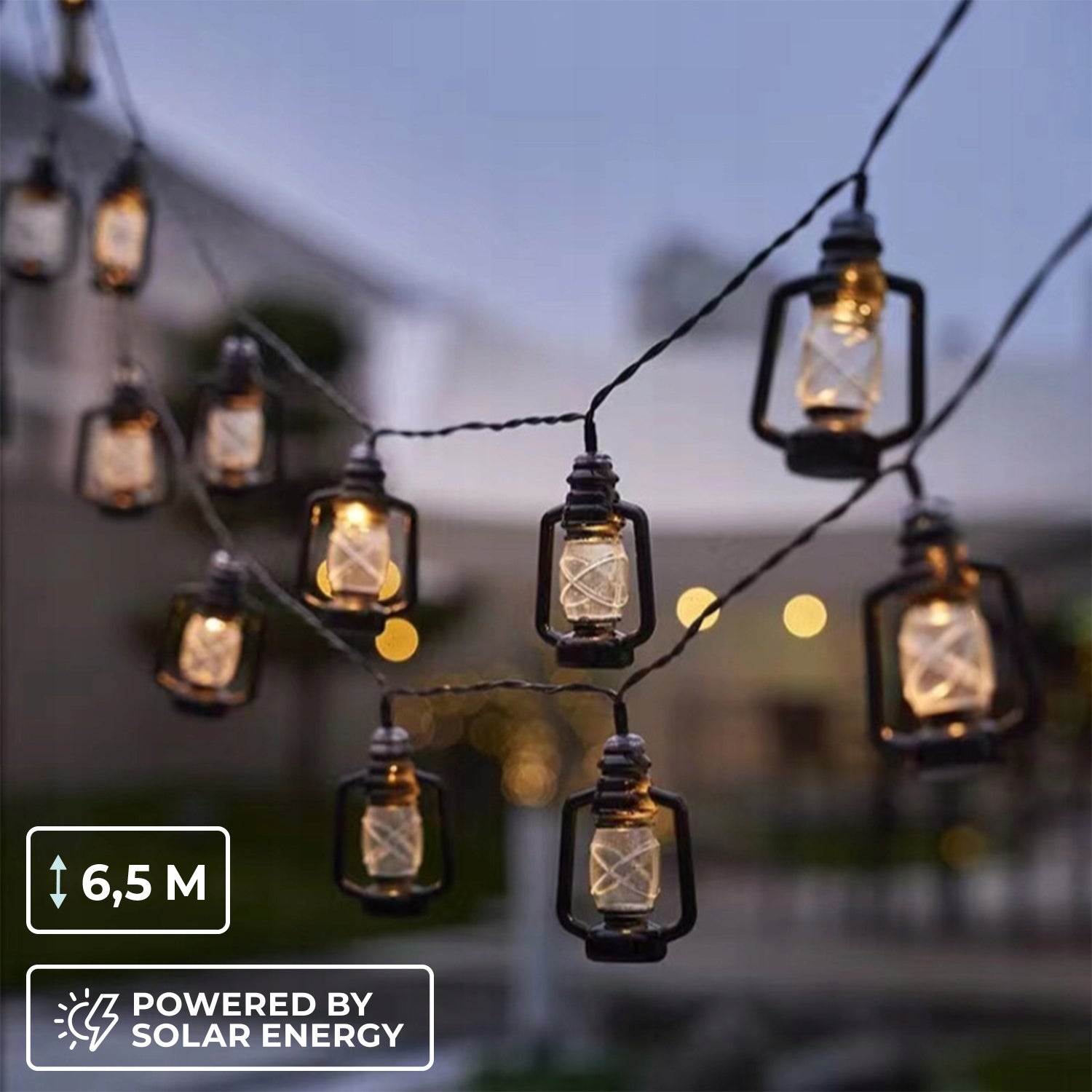 Garden garland solar lanterns garden kerosene lamps outdoor balko Packaging status original