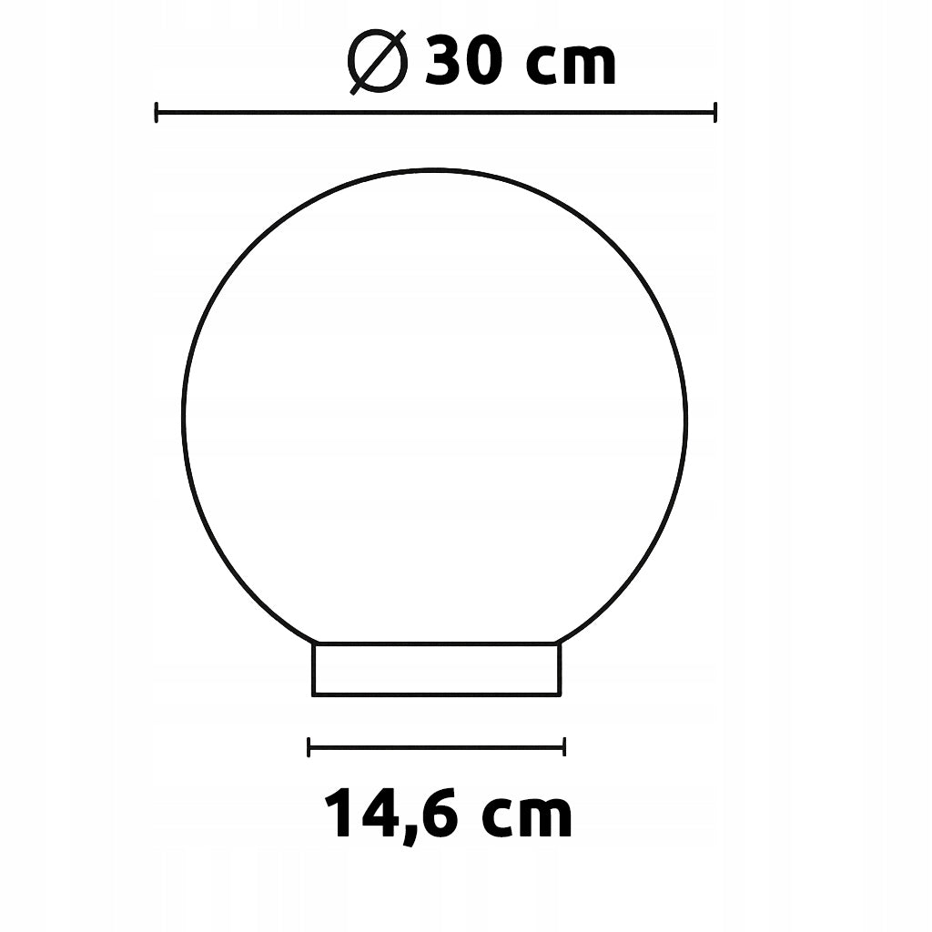 Garden lamp LED Ball driven 30 cm 230V for bulb E27 Diameter/width 30 cm