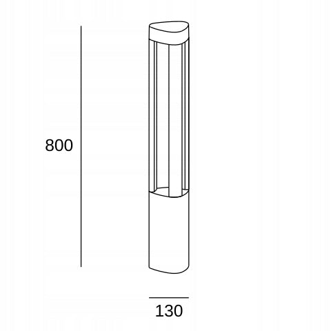 Garden lamp garden post GX53 80cm PREMIUM for LED bulb Thread type GX53