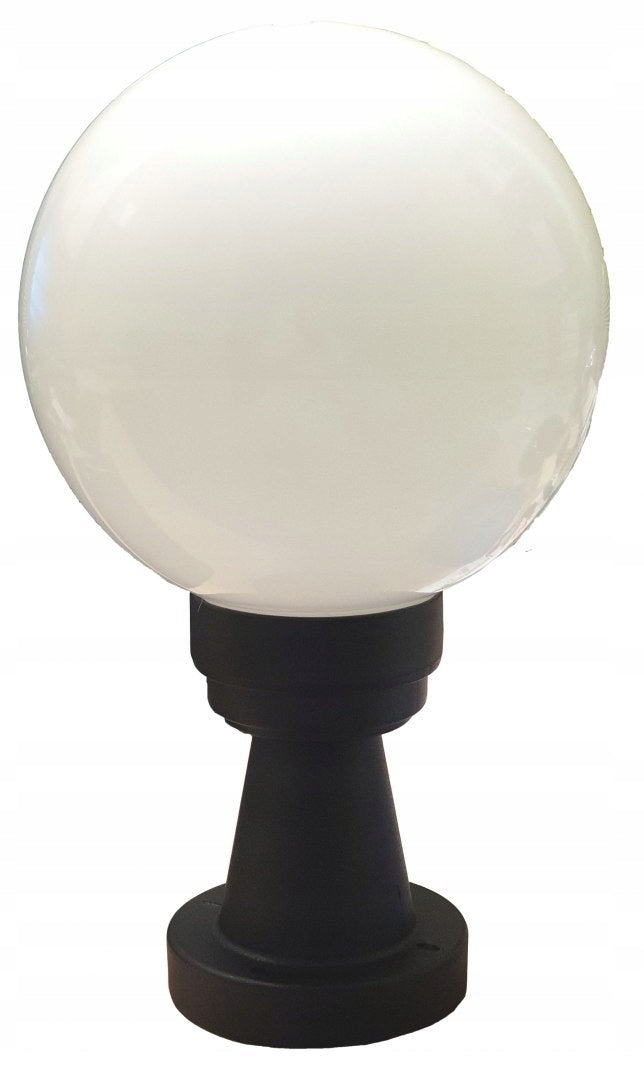 Garden lamp post with a 200 cm milky ball from Rudapol