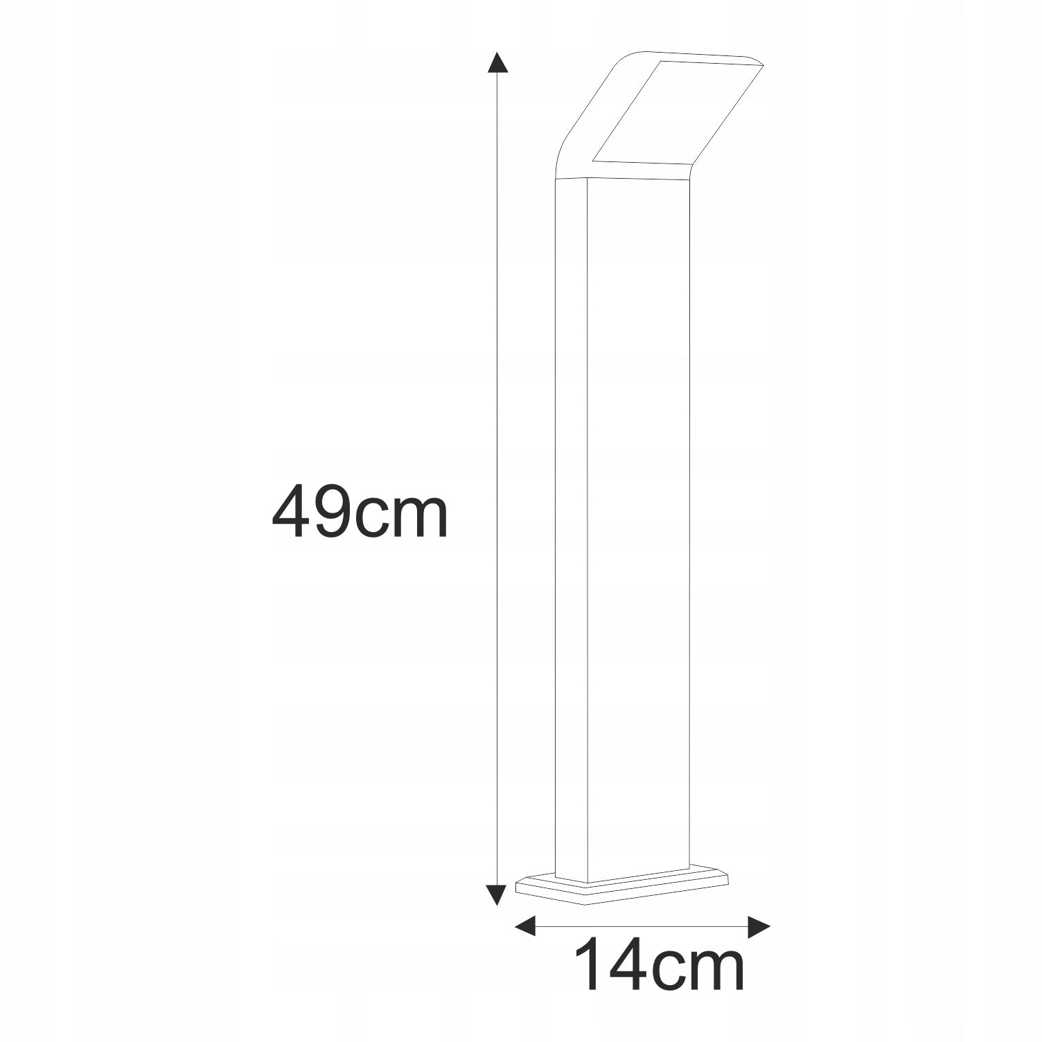 Garden lamp standing K-8147 series VIDAR Outdoor post LED black Packaging status original
