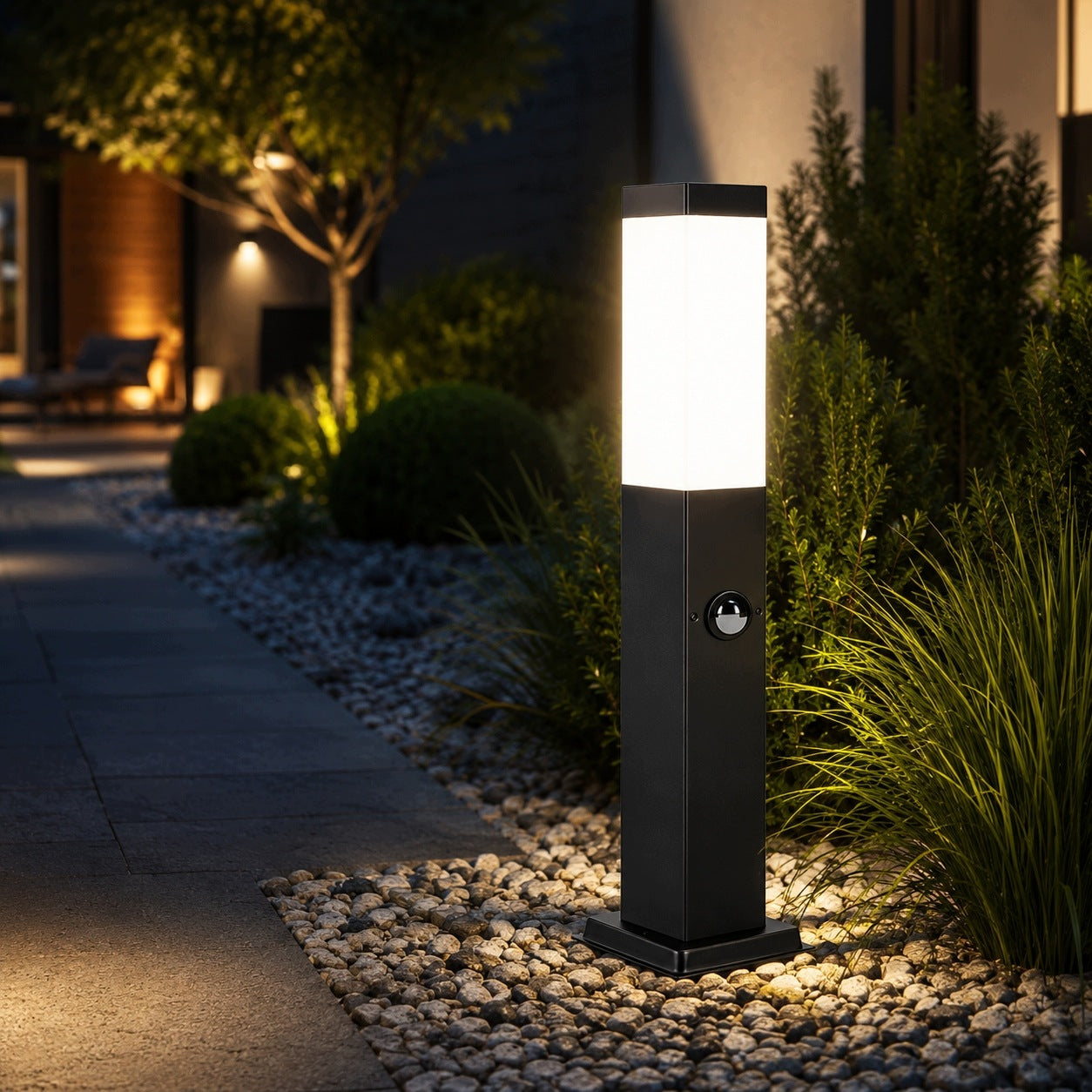 Garden lamp standing garden pole 45 cm E27 with a motion sensor Packaging status original