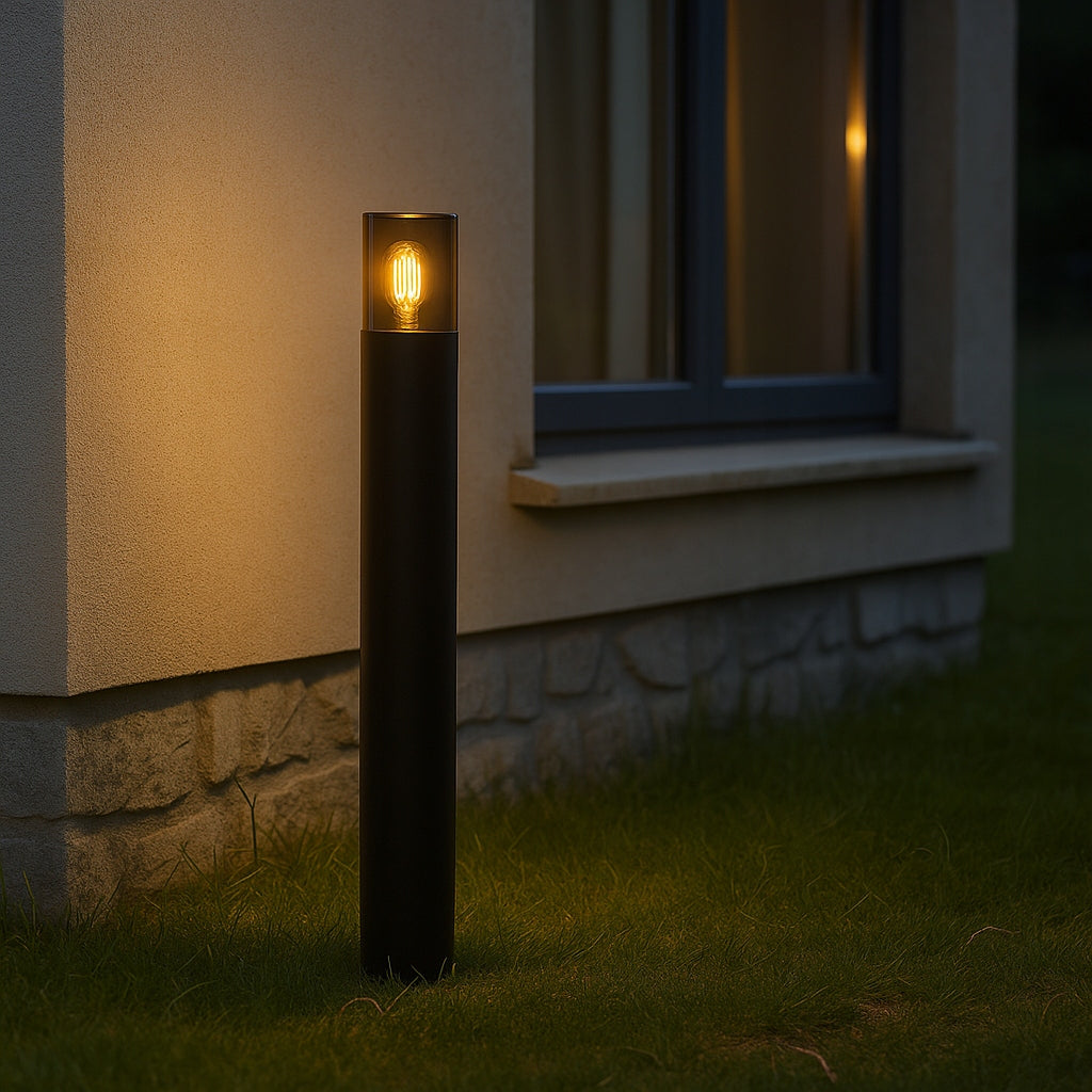Garden lamp standing outdoor post E27 80cm round black Manufacturer code XD-HW931B