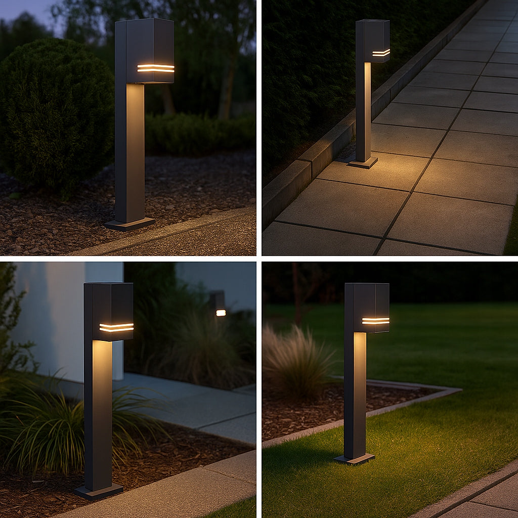 Garden lamp standing post 50cm outdoor GU10 IP44 LED black Collection Nela