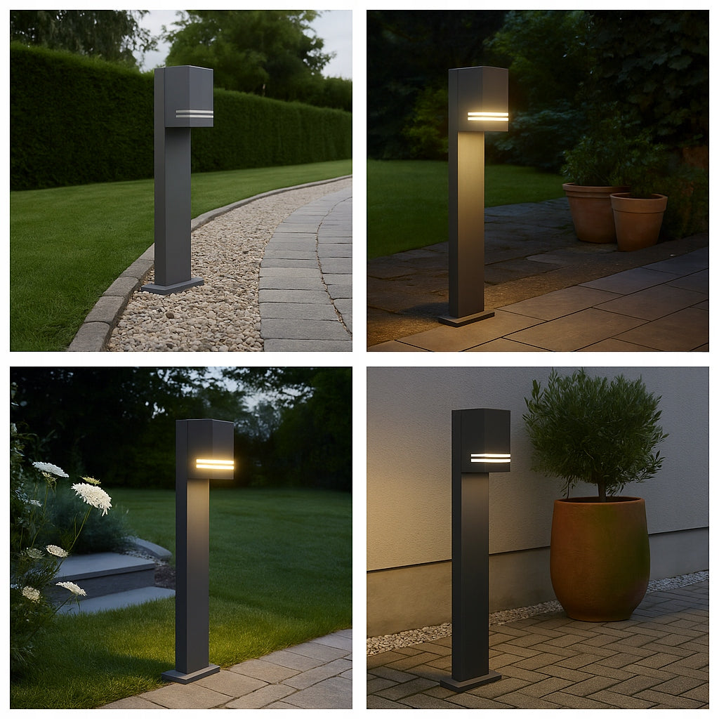 Garden lamp standing post 50cm outdoor GU10 IP44 LED black Packaging status original