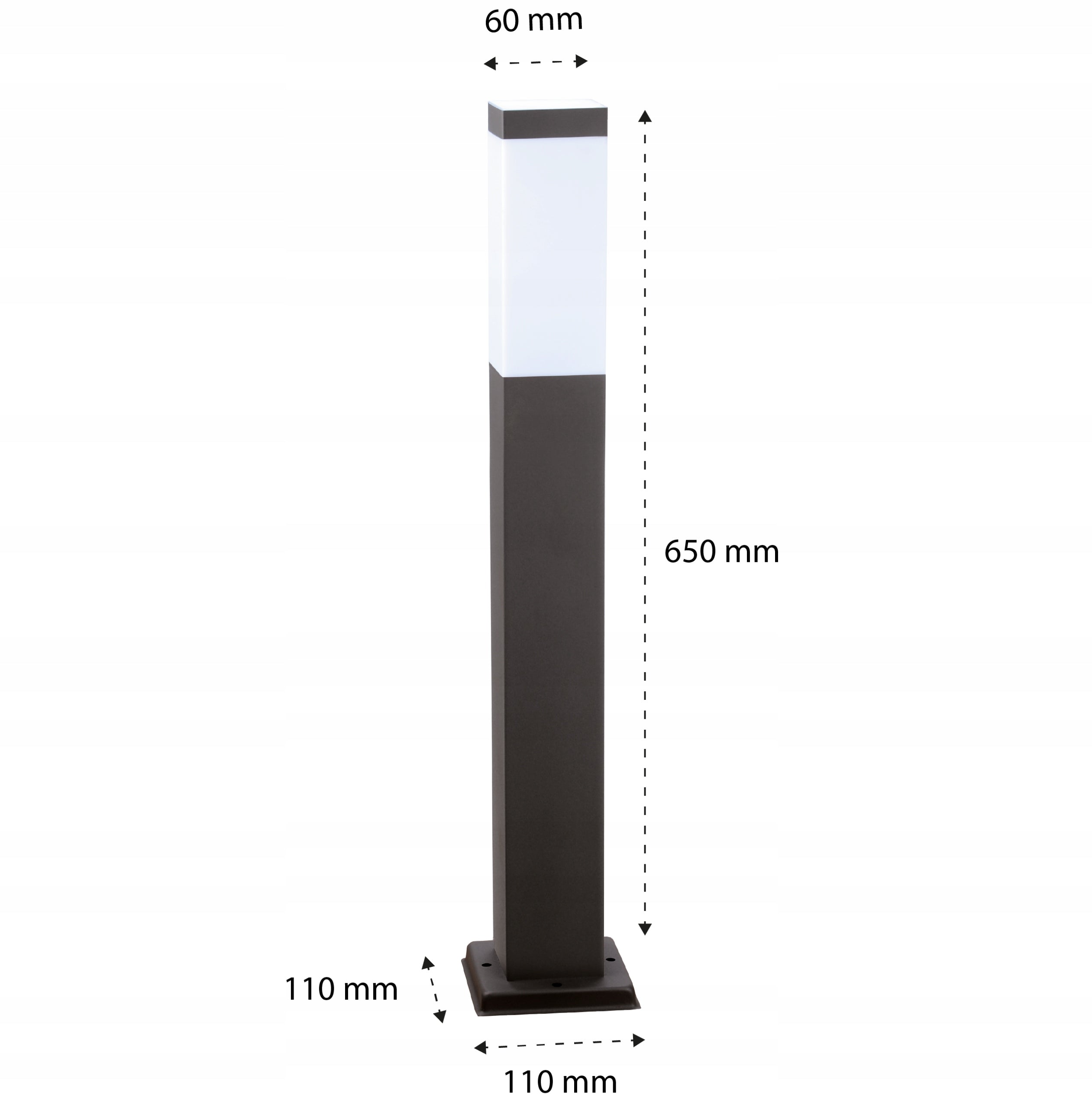 Garden lamp standing post 65cm outdoor E27 LED black Power supply mains
