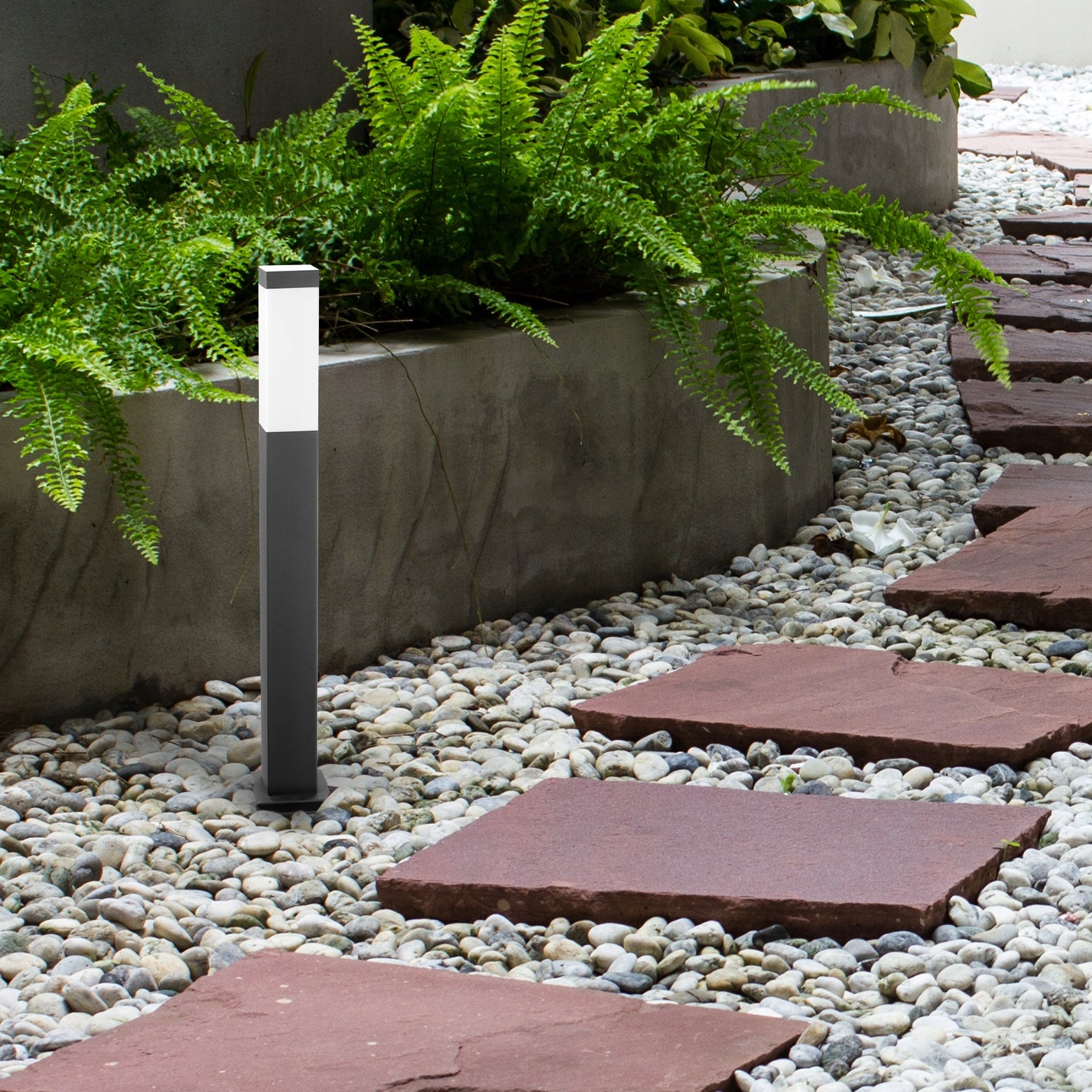 Garden lamp standing post 65cm outdoor E27 LED black Product height 65 cm