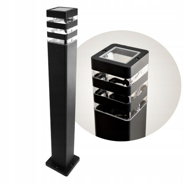 Garden lamp standing post 80cm for LED E27 IP44 Santa black