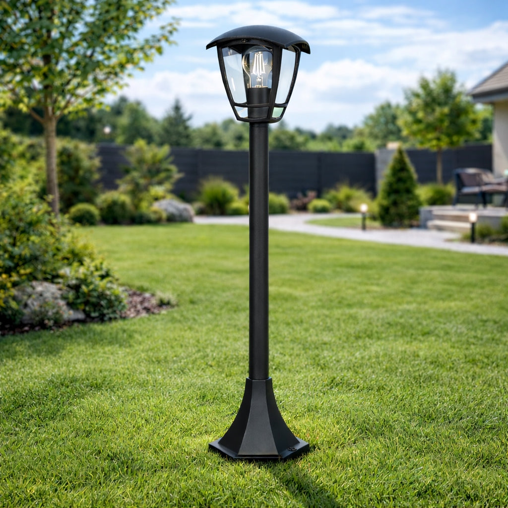 Garden lamp standing post E27 93cm outdoor LED black LANTERN Collection Niko