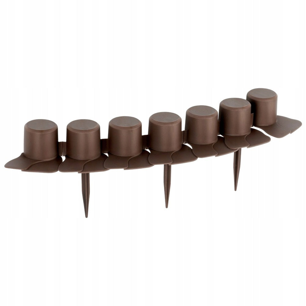 Garden palisade brown 220 cm 4 pcs. Product height 6 cm