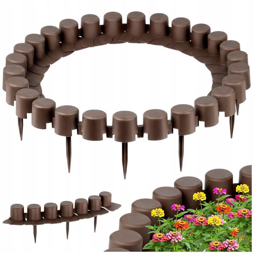Garden palisade brown 220 cm 4 pcs.