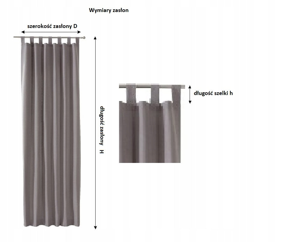 Garden patio curtains H=220cm VELCRO Lots of colors SASH FREEBIE Type other