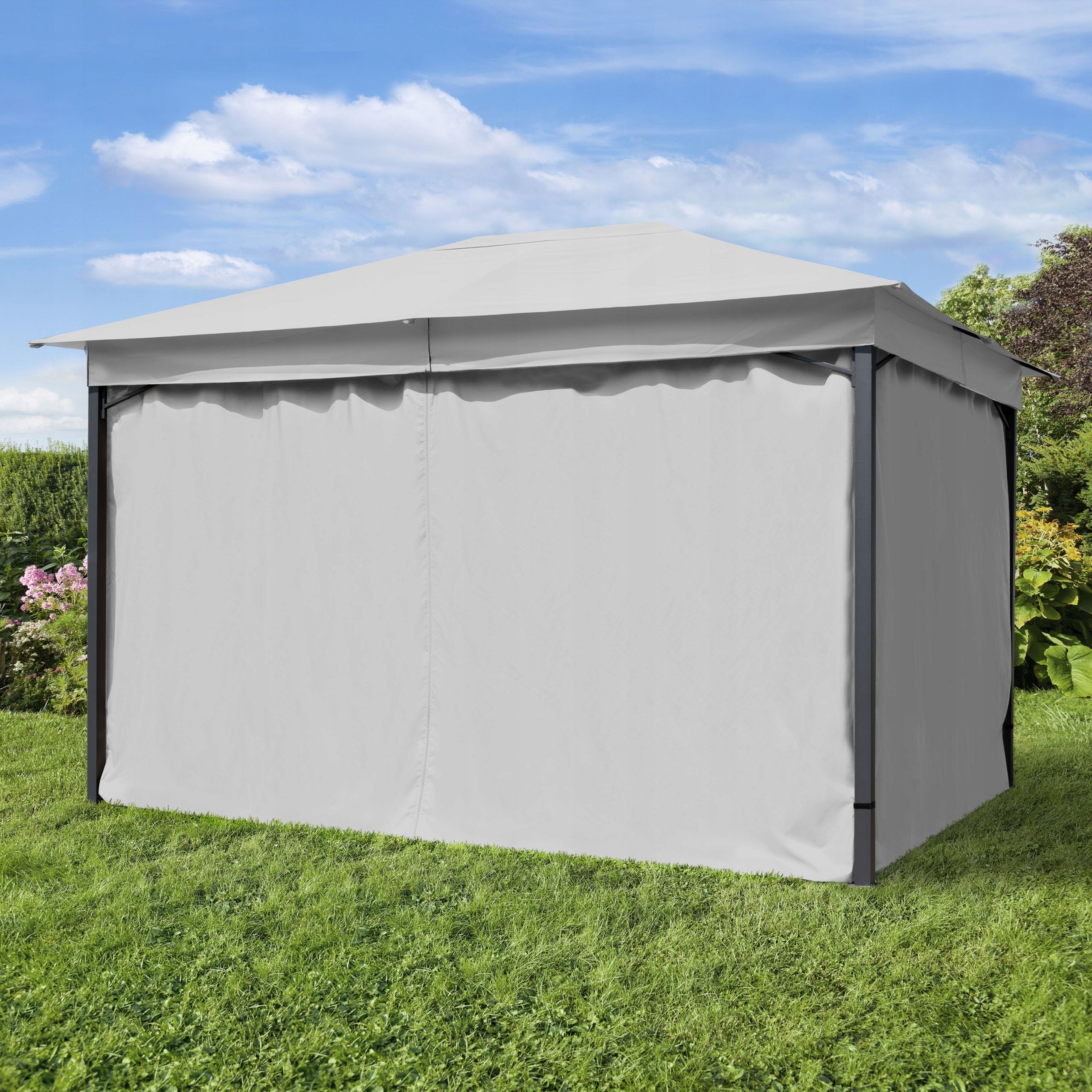 Garden pavilion 3x4 m Sunset Classic grey Manufacturer no brand