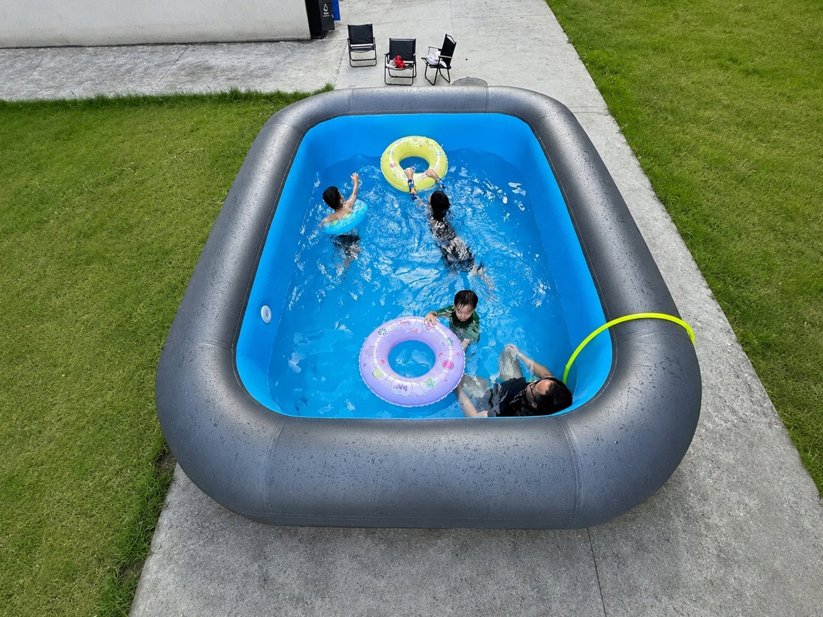 Garden pool inflatable rectangle Ipoolgo 300x200x120 cm large Drop-Stitch Brand EuroTradeLine