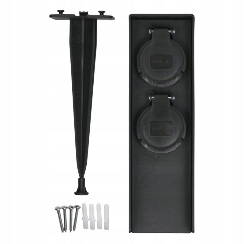 Garden post 2G 1,5M IP44 with ground DPM black Color black