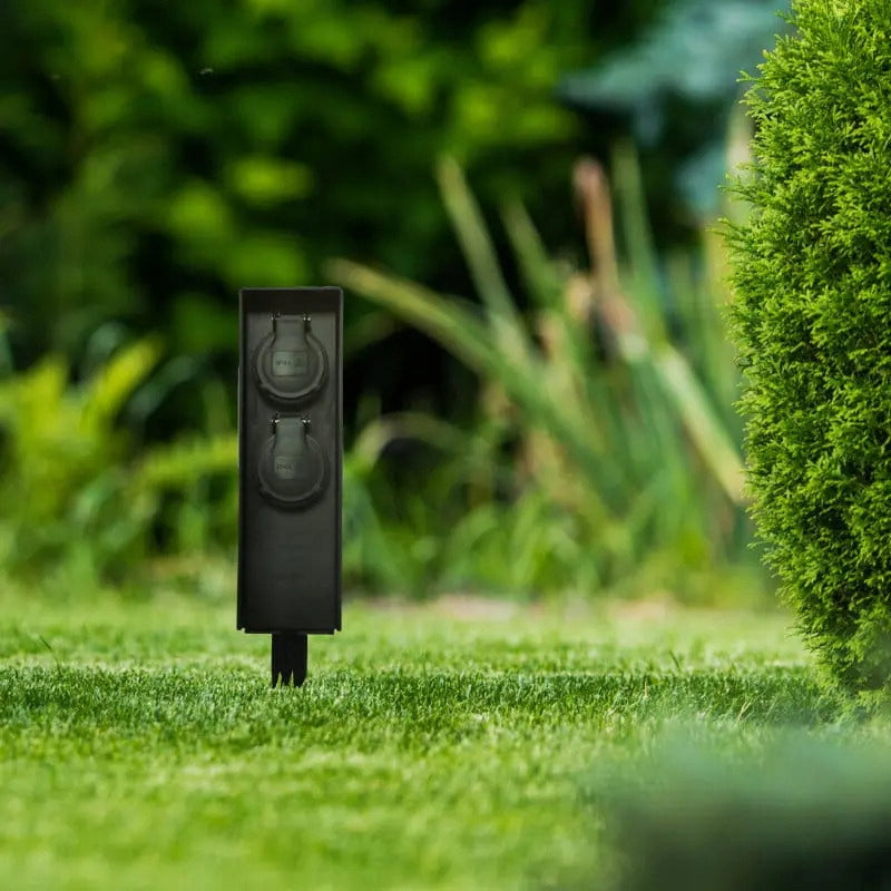 Garden post 2G 1,5M IP44 with ground DPM black Fixture shape rectangle