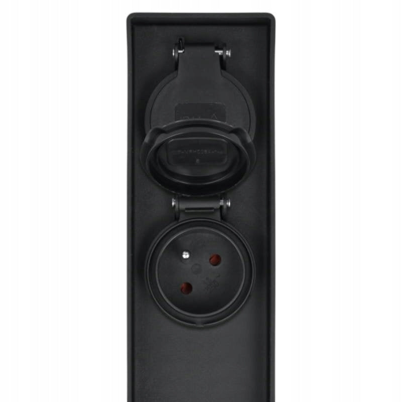 Garden post 2G 1,5M IP44 with ground DPM black Packaging status original