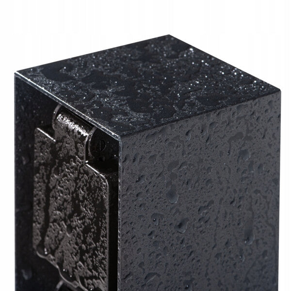 Garden post with two sockets SATO 230V color anthracite IP44 height 23 cm Thread type built-in LED source