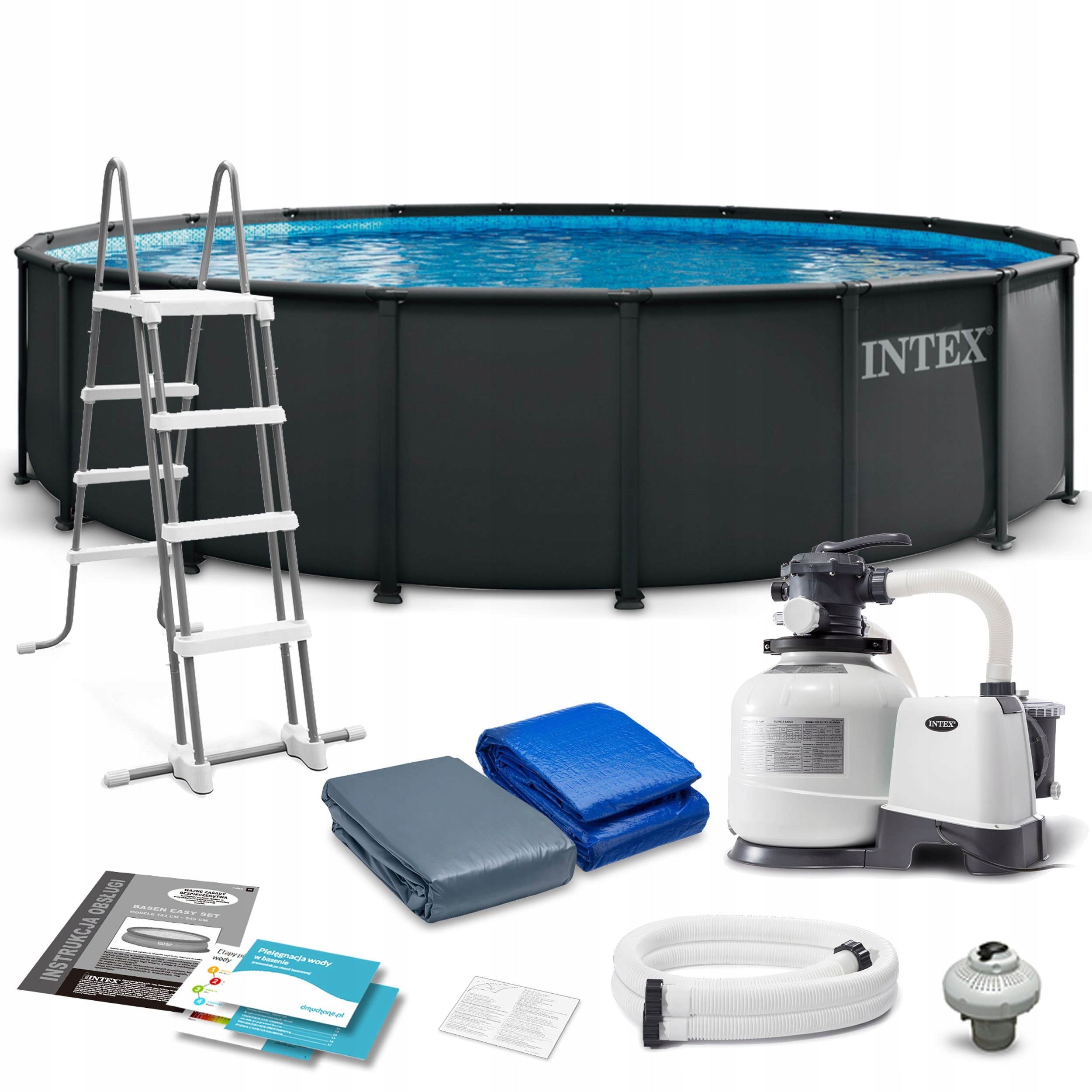 Garden rack pool with ladder pump 732x132 INTEX 26340ND MODEL 2026