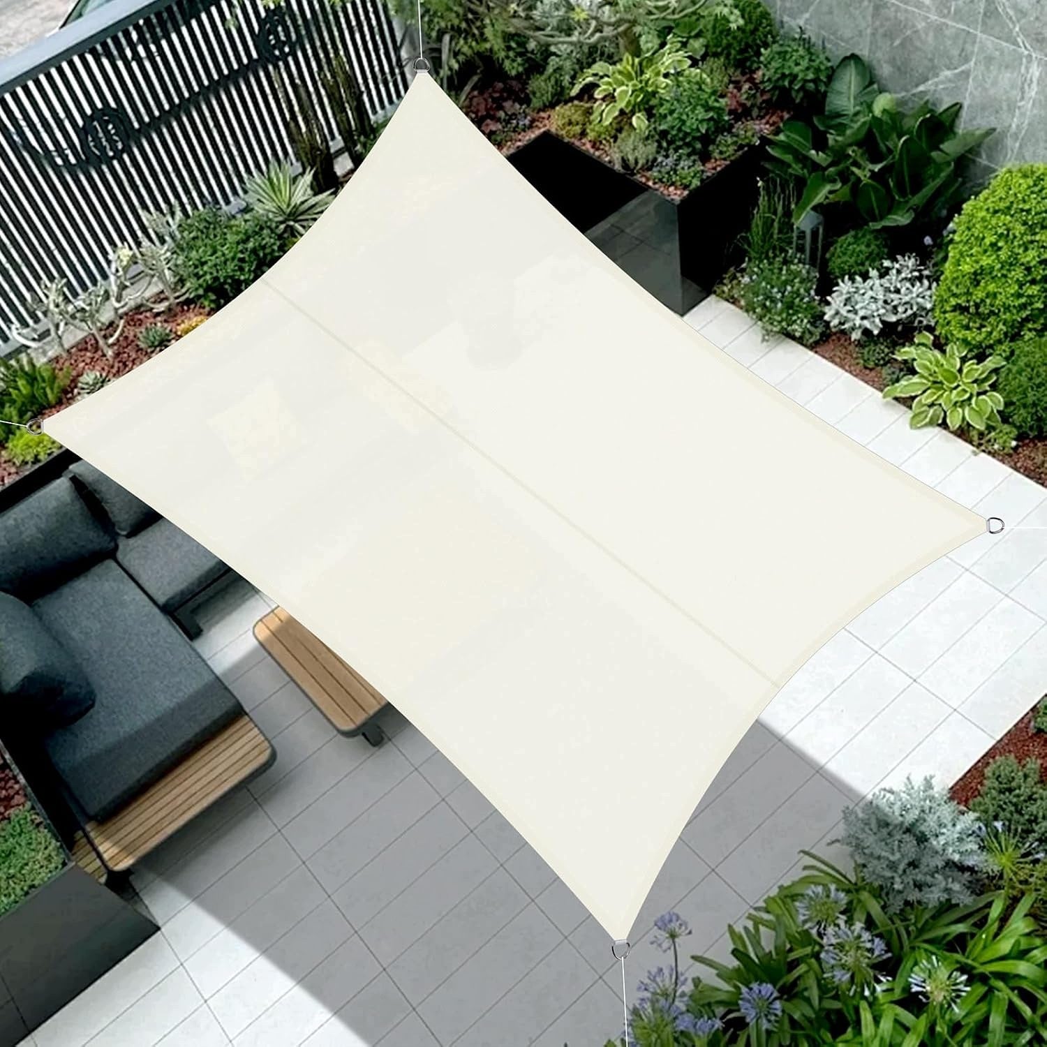 Garden sun sail waterproof 2x4 m cream PW3 Manufacturer code żagiel ogrodowy przeciwsłoneczny 2x4m
