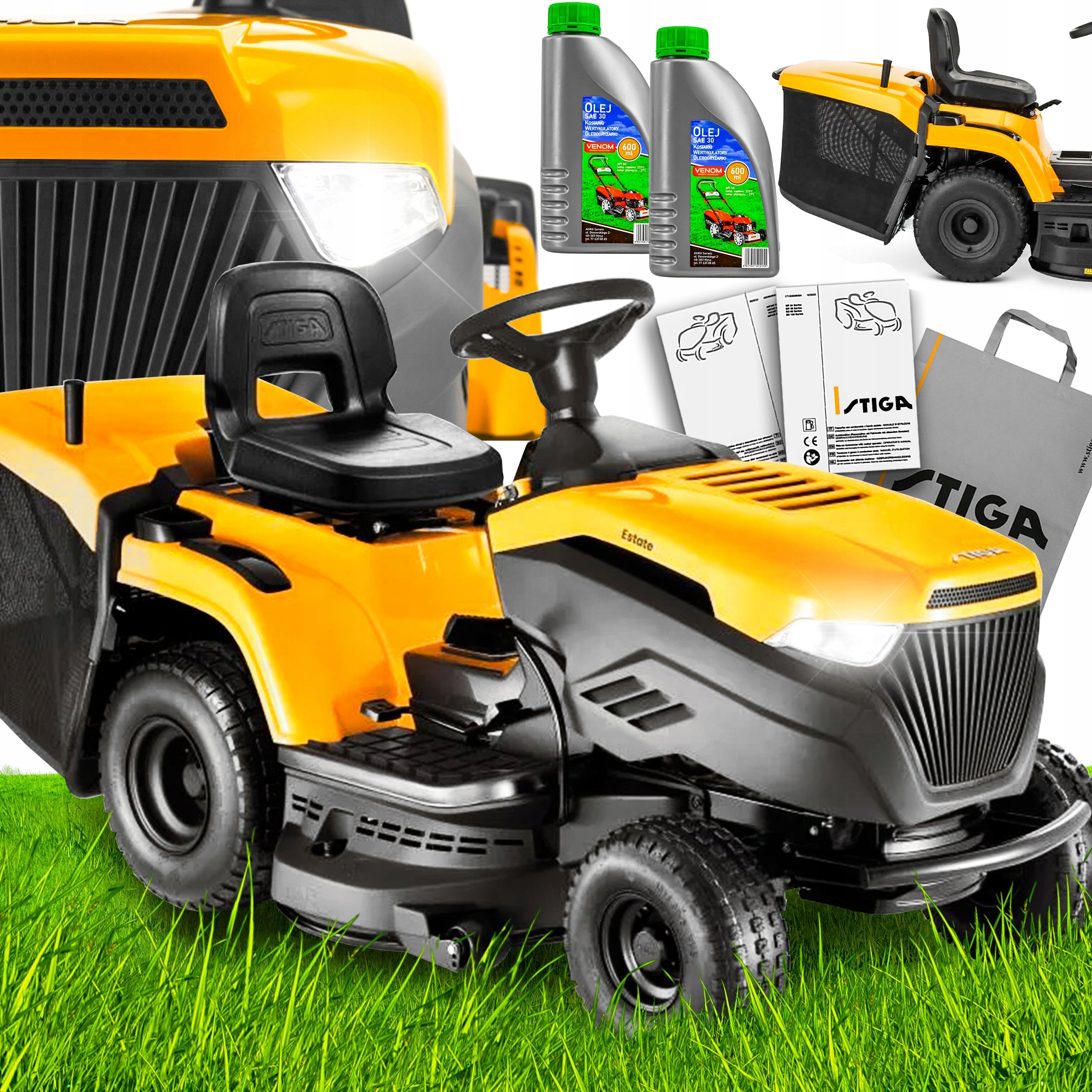 Garden tractor STIGA Estate 398 W SE 18,50 HP 240 l 98 cm