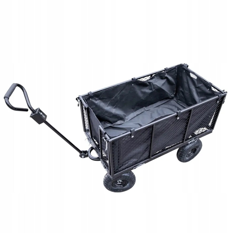 Garden trolley MAXI transport trailer tarpaulin black 250l 550kg Capacity 280 l