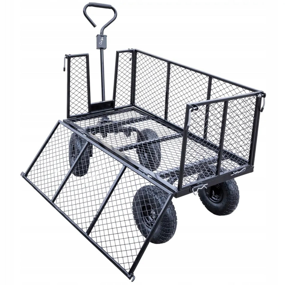 Garden trolley MAXI transport trailer tarpaulin black 250l 550kg Wheels number 4