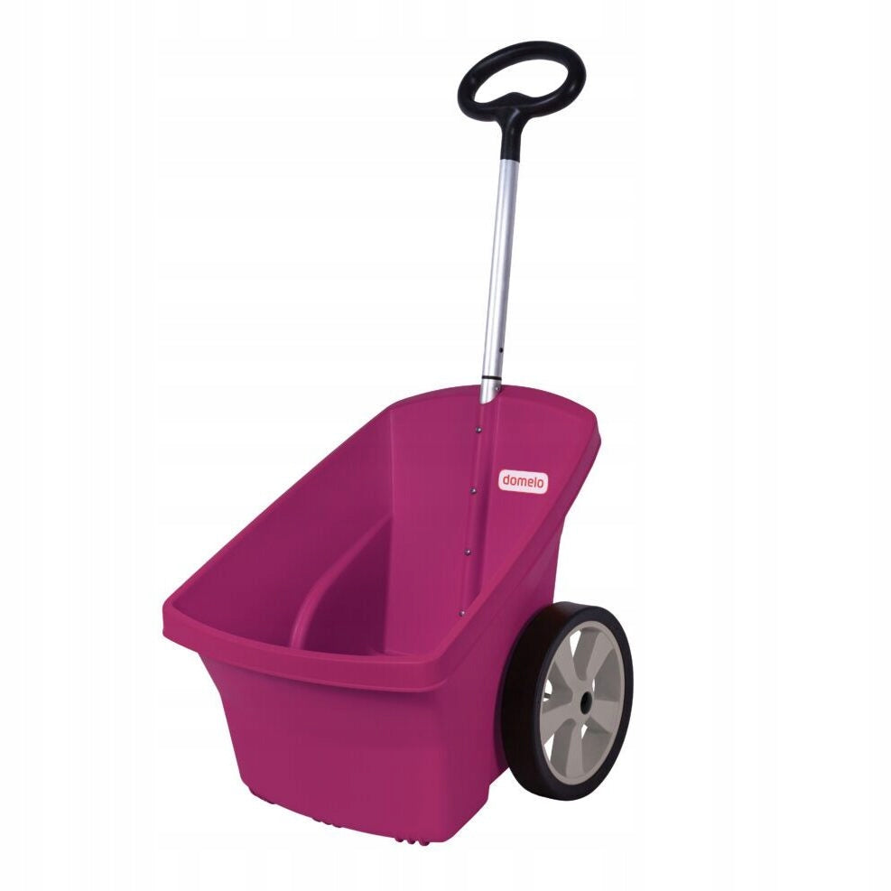 Garden trolley wheelbarrow transporter light leaves wood Hagsen 67L PINK