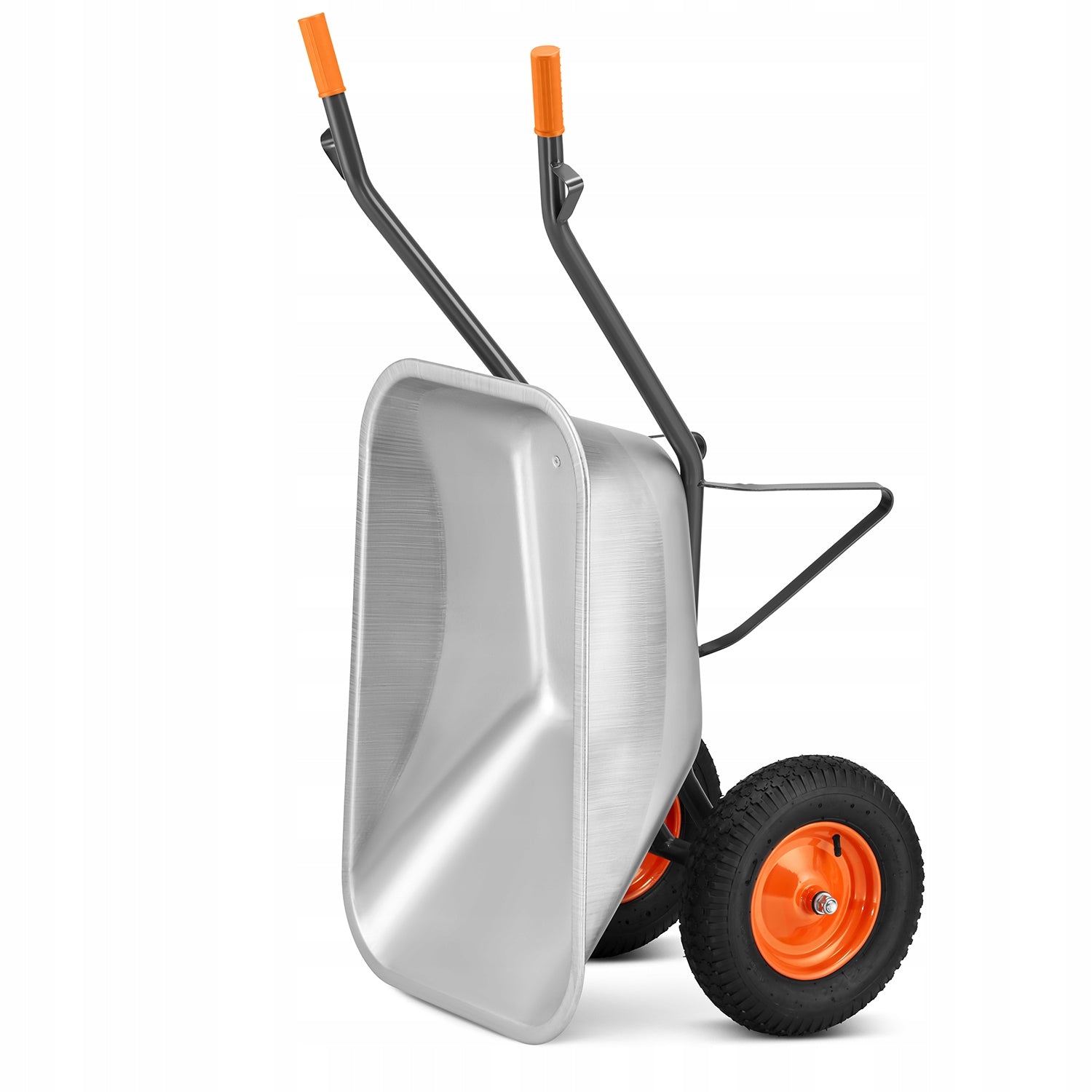 Garden wheelbarrow two-wheeled GALVANIZED welded HIGHER 140L 380kg Capacity 140 l