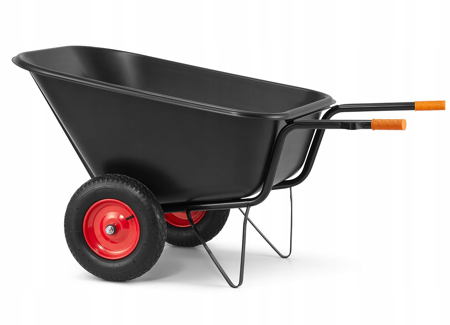 Garden wheelbarrow two-wheeled cradle feed trolley JAPANESE welded 350L HIGHER Brand Higher