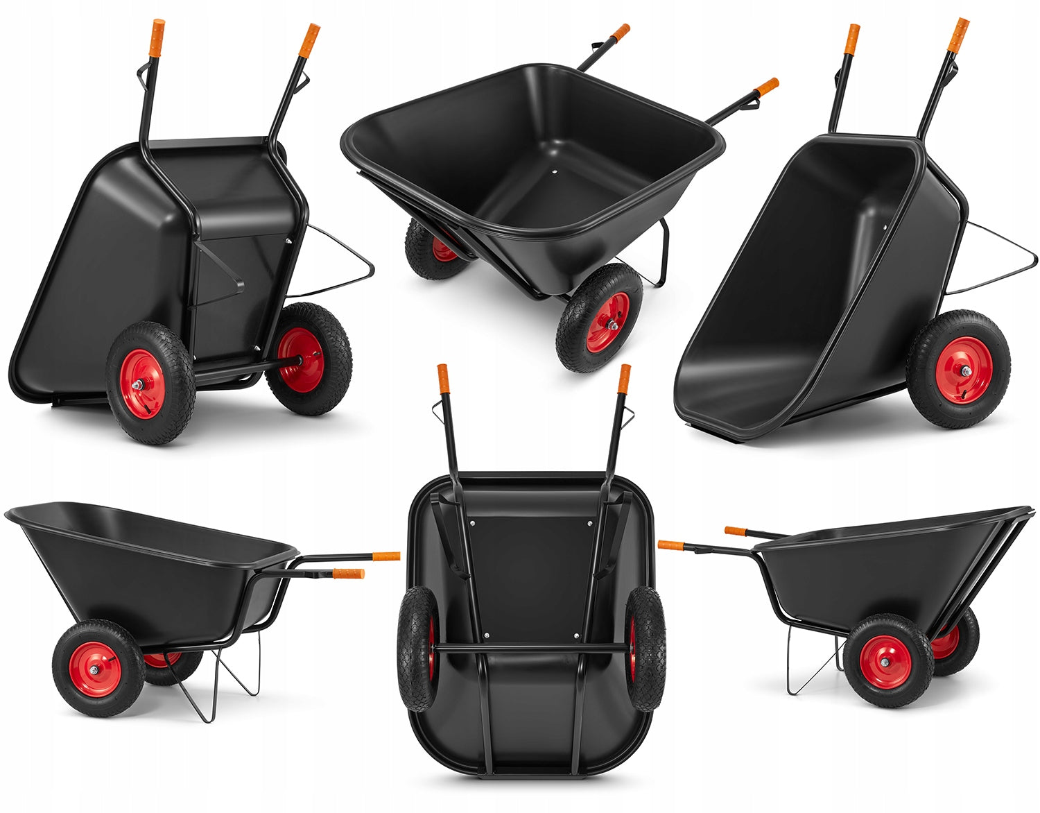 Garden wheelbarrow two-wheeled cradle feed trolley JAPANESE welded 350L HIGHER Manufacturer code H-KOL-300